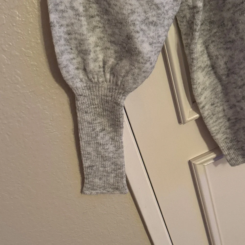 Aqua Curve Bloomingdales Grey Mélange Long Sleeve Sweater